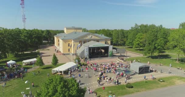 Persone Che Festeggiano Ballano Festival Musicale Amazing Green Park — Video Stock