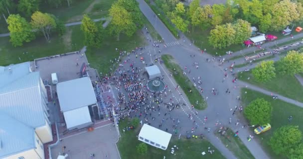 Insanlar Yeşil Park Taki Bir Müzik Festivalinde Parti Yapıp Dans — Stok video