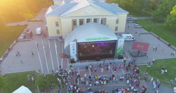 Oameni Petrecând Dansând Festival Muzică Amazing Green Park — Videoclip de stoc