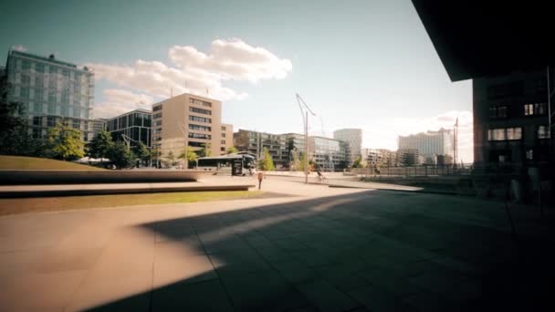 Hamburg Duitsland Juni 2018 Wandeling Langs Een Straat Het Centrum — Stockvideo