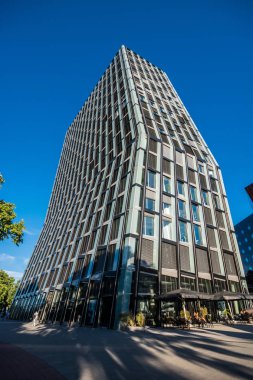 Hamburg, Almanya-Temmuz 03, 2018: Tanzende Tuerme (anlam dans kuleleri) Reeperbahn St Pauli gökdelen Hadi Teherani BRT Architects tarafından tasarlanan.