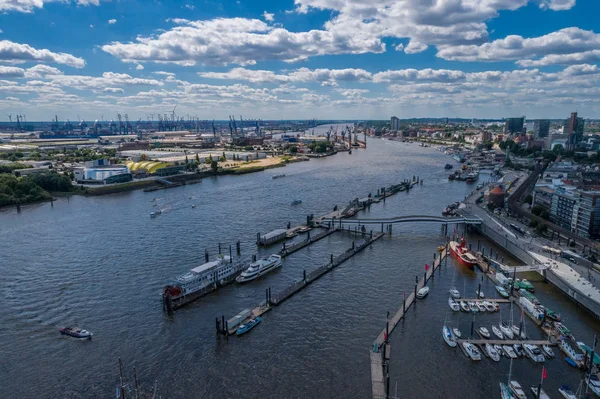 Vista Aérea Ciudad Hamburgo Alemania — Foto de Stock