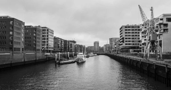 Hamburg Tyskland December 2017 Fartyg Hamburgs Hamn — Stockfoto