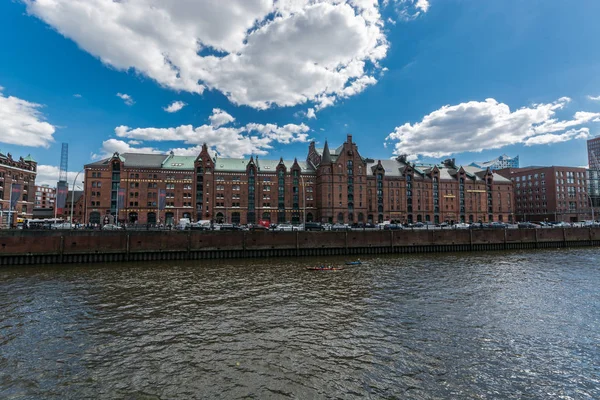 Hamburg Alemania Junio 2018 Distrito Almacenes Hamburgo Speicherstadt Alemania — Foto de Stock