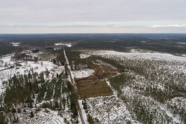 Вид Замороженої Річки Греблі Зимовий Пейзаж Панорама — стокове фото