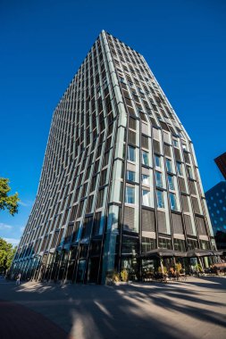 Hamburg, Almanya-Temmuz 03, 2018: Tanzende Tuerme (anlam dans kuleleri) Reeperbahn St Pauli gökdelen Hadi Teherani BRT Architects tarafından tasarlanan.