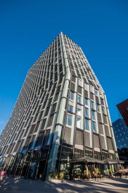 Hamburg, Almanya-Temmuz 03, 2018: Tanzende Tuerme (anlam dans kuleleri) Reeperbahn St Pauli gökdelen Hadi Teherani BRT Architects tarafından tasarlanan.