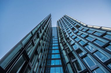 Hamburg, Almanya-Temmuz 03, 2018: Tanzende Tuerme (anlam dans kuleleri) Reeperbahn St Pauli gökdelen Hadi Teherani BRT Architects tarafından tasarlanan. 