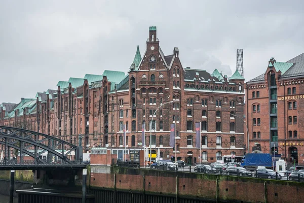 Hamburg Németország December 2017 Alte Speicher Régi Tároló Flotta Speicherstadt — Stock Fotó