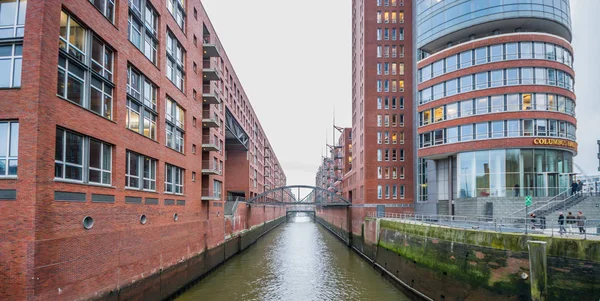 Hamburg Germany Alte Speicher Old Storage Fleet Speicherstadt Brick Stone — Stock Photo, Image