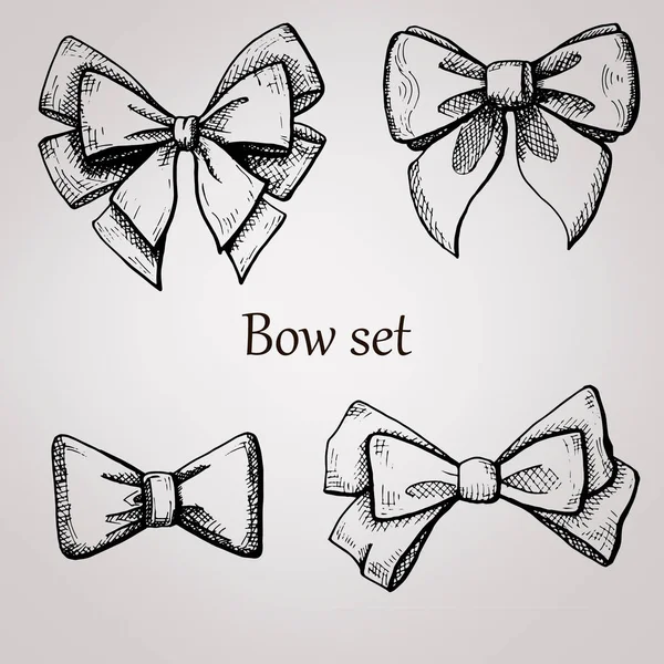 Bow Graphics Schets Bow Bow Set — Stockfoto