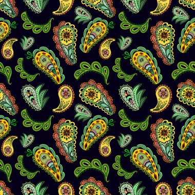 Renk dikişsiz desen 'salatalık'. Koyu arka plan