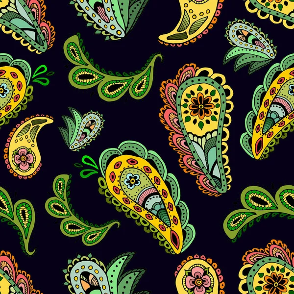 Renk dikişsiz desen 'salatalık'. Koyu arka plan