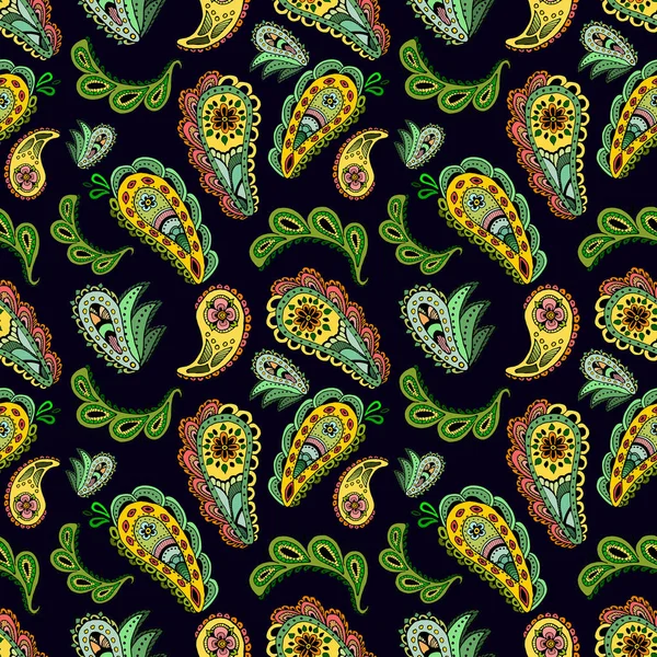 Renk dikişsiz desen 'salatalık'. Koyu arka plan
