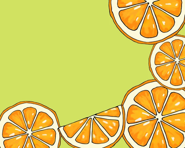 Turuncu sarı bir arka plan üzerine boyanmış.