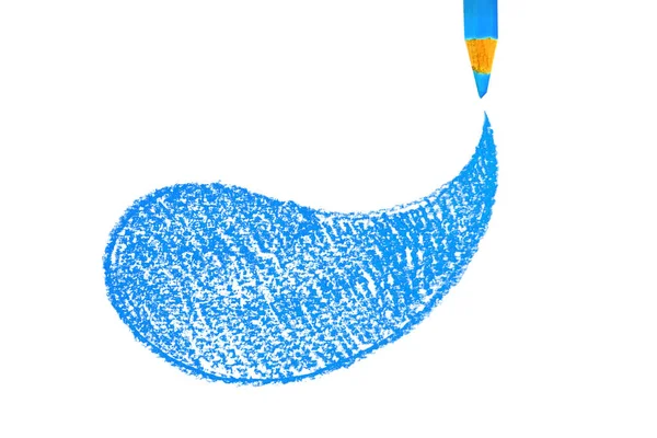 Mavi kalem bir bulut balonu çiziyor