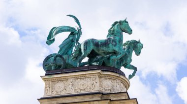 Millennium Anıtı kahramanlar Meydanı Budapeşte, Macaristan.