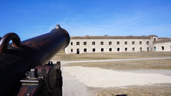 Cannon in Komarom fortress Hungary — Stock Photo, Image