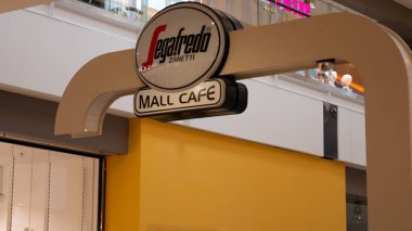 Gyor Macaristan 05 07 2019 Gyor arkad bir segafredo logosu