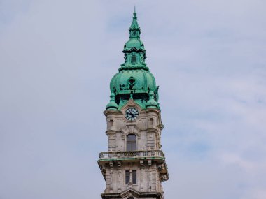 Gyor Hungary 05 07 2019 1900 yılında tamamlanan Gyor belediye binası detayı