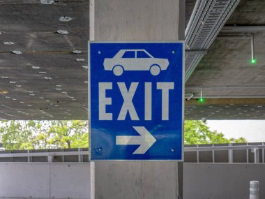 exit table in a parking house