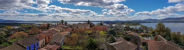 caceres extremadura İspanya granadilla kamu köyünün panoramik görünümü