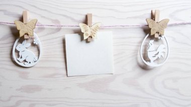 Metin için kopya alanı ile Paskalya kartı.