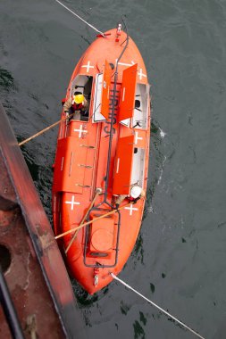 Vladivostok, Rusya Federasyonu - ebilmek 18-th, 2017: bir Návod tekneye Çukotka artı gemisinden kökenli.