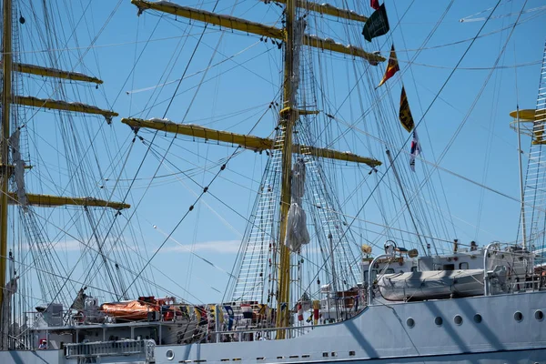 Vladivostok Rússia Setembro 2018 Navio Vela Indonésio Bima Suci Porto — Fotografia de Stock