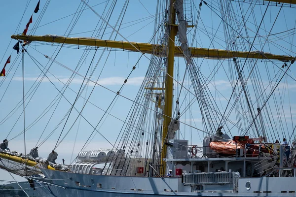 Vladivostok Rússia Setembro 2018 Navio Vela Indonésio Bima Suci Porto — Fotografia de Stock