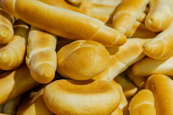 Buğday ekmeği arka plan. Portre, seçici odak