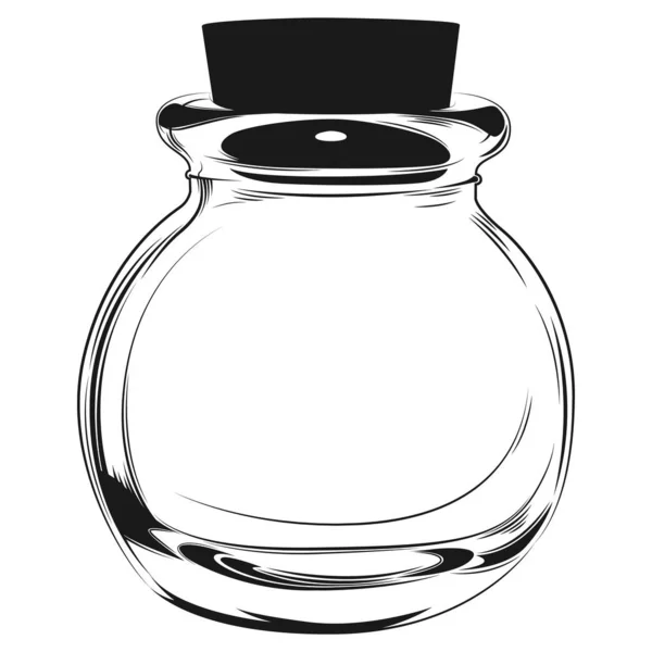 cam şişe çizim siyah beyaz