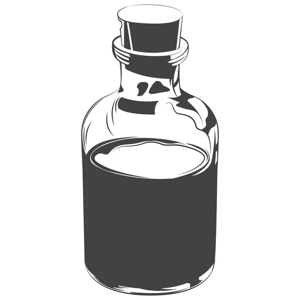 cam şişe çizim siyah beyaz