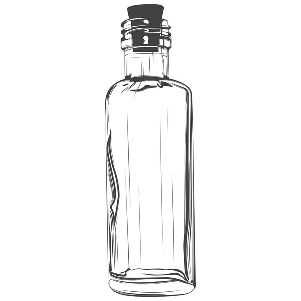 cam şişe çizim siyah beyaz