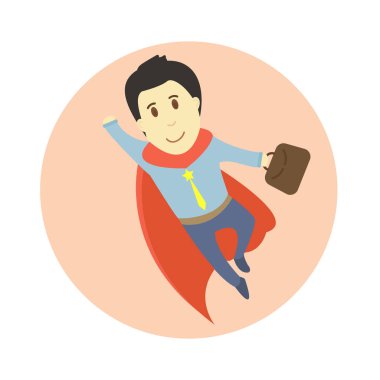 Superman işadamı iş için uçar