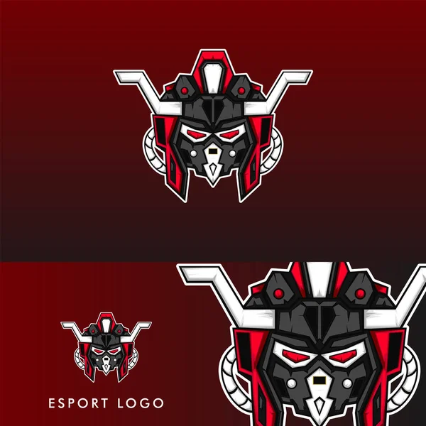 Roboter Kopf Esport Maskottchen Logo Premium Vector — Stockvektor