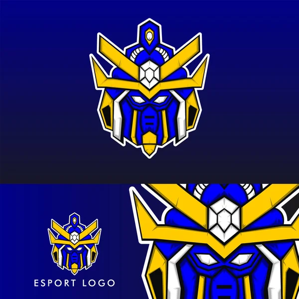 Roboter Kopf Esport Maskottchen Logo Premium Vector — Stockvektor