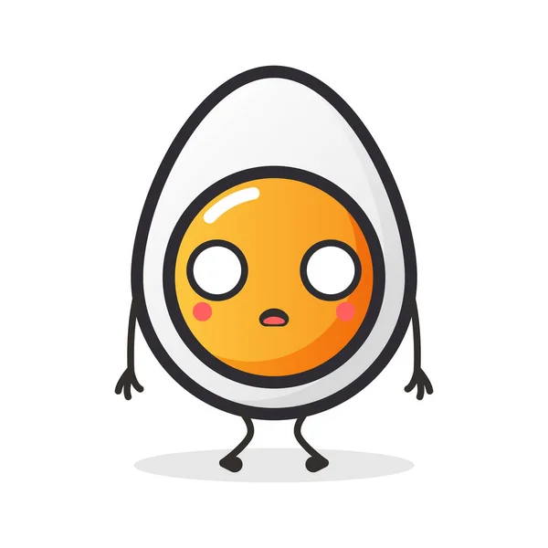 Χαριτωμένο Χαρακτήρα Αυγό Για Την Εικόνα Μασκότ — Διανυσματικό Αρχείο