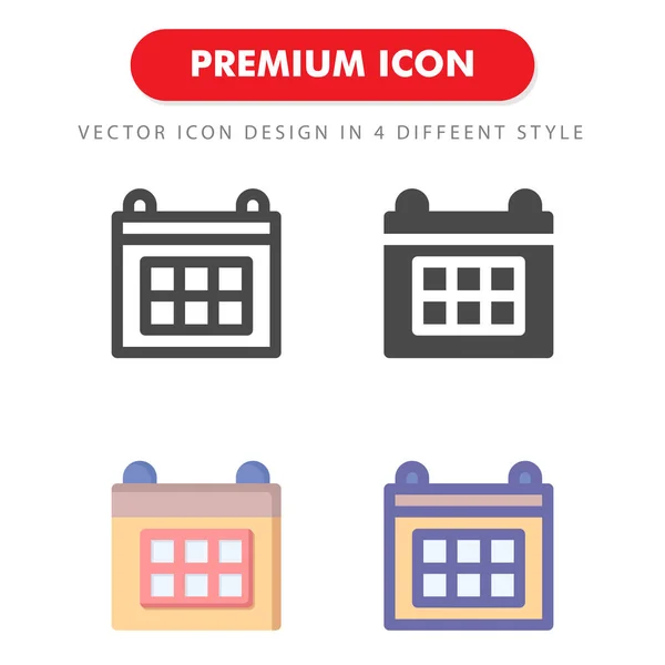 Kalender Icon Pack Isoliert Auf Weißem Hintergrund Für Ihr Websitedesign — Stockvektor
