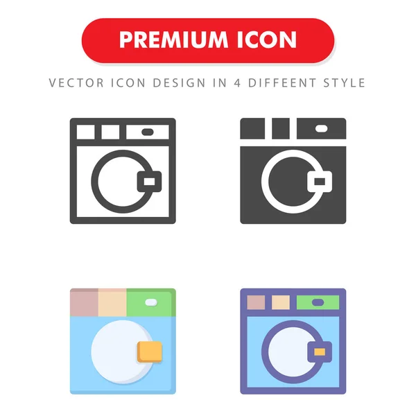 Paquete Icono Lavandería Aislado Sobre Fondo Blanco Para Diseño Sitio — Vector de stock