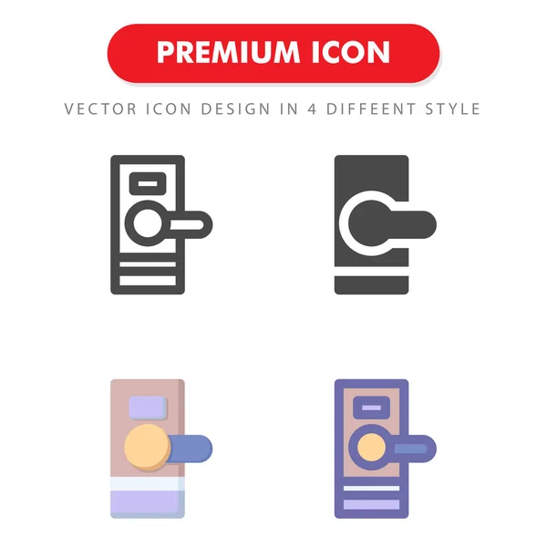 Türgriff Icon Pack Isoliert Auf Weißem Hintergrund Für Ihr Websitedesign — Stockvektor