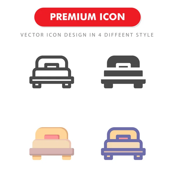 Bett Icon Pack Isoliert Auf Weißem Hintergrund Für Ihr Websitedesign — Stockvektor
