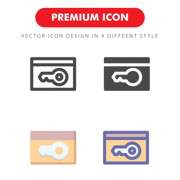 Schlüsselkarte Icon Pack Isoliert Auf Weißem Hintergrund Für Ihr Websitedesign — Stockvektor