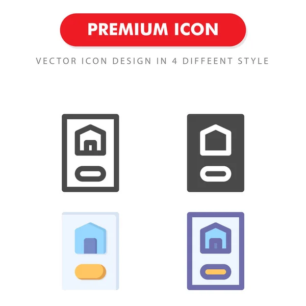 Hotel App Icon Pack Geïsoleerd Witte Achtergrond Voor Website Ontwerp — Stockvector