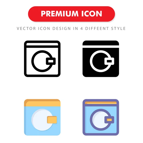 Waschmaschine Icon Pack Isoliert Auf Weißem Hintergrund Für Ihr Websitedesign — Stockvektor