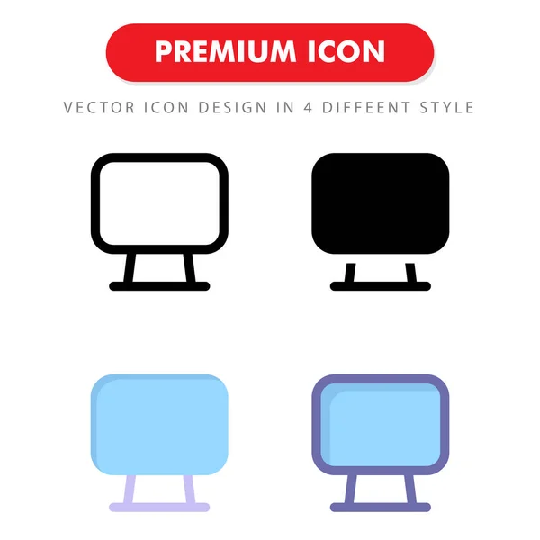 Monitor Icon Pack Isoliert Auf Weißem Hintergrund Für Ihr Websitedesign — Stockvektor