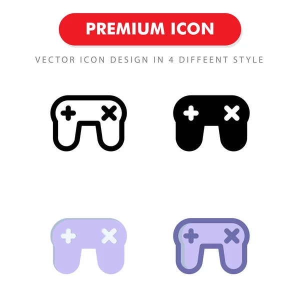 Paquete Iconos Gamepad Aislado Sobre Fondo Blanco Para Diseño Sitio — Vector de stock