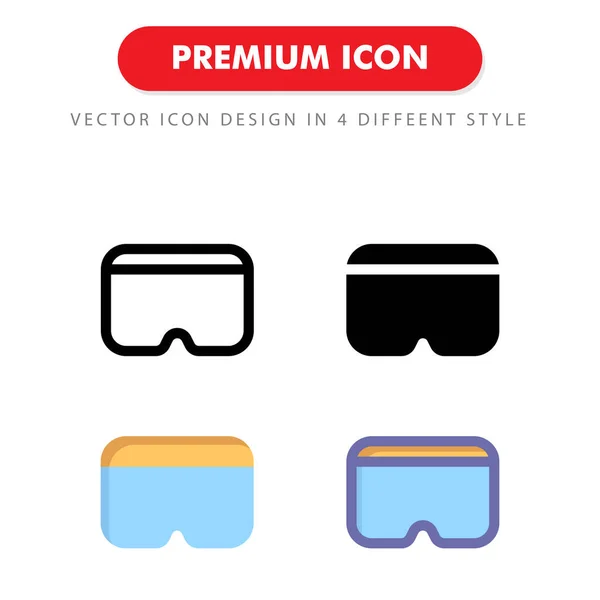 Virtual Reality Icon Pack Isoliert Auf Weißem Hintergrund Für Ihr — Stockvektor