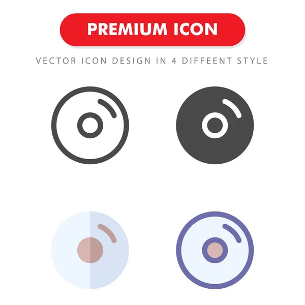 Skiva Ikon Pack Isolerad Vit Bakgrund För Din Webbplats Design — Stock vektor