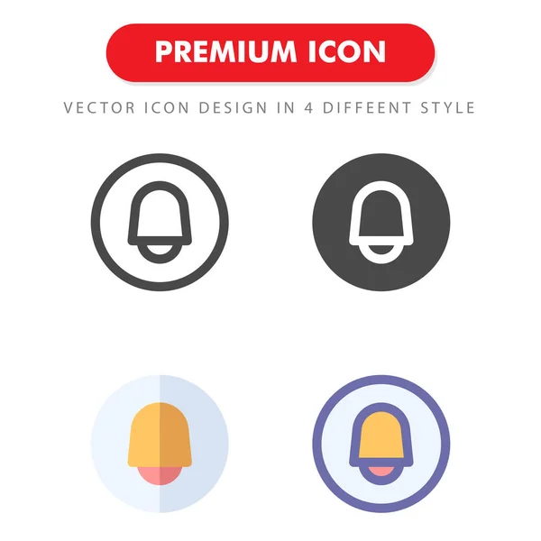 Glocke Icon Pack Isoliert Auf Weißem Hintergrund Für Ihr Websitedesign — Stockvektor